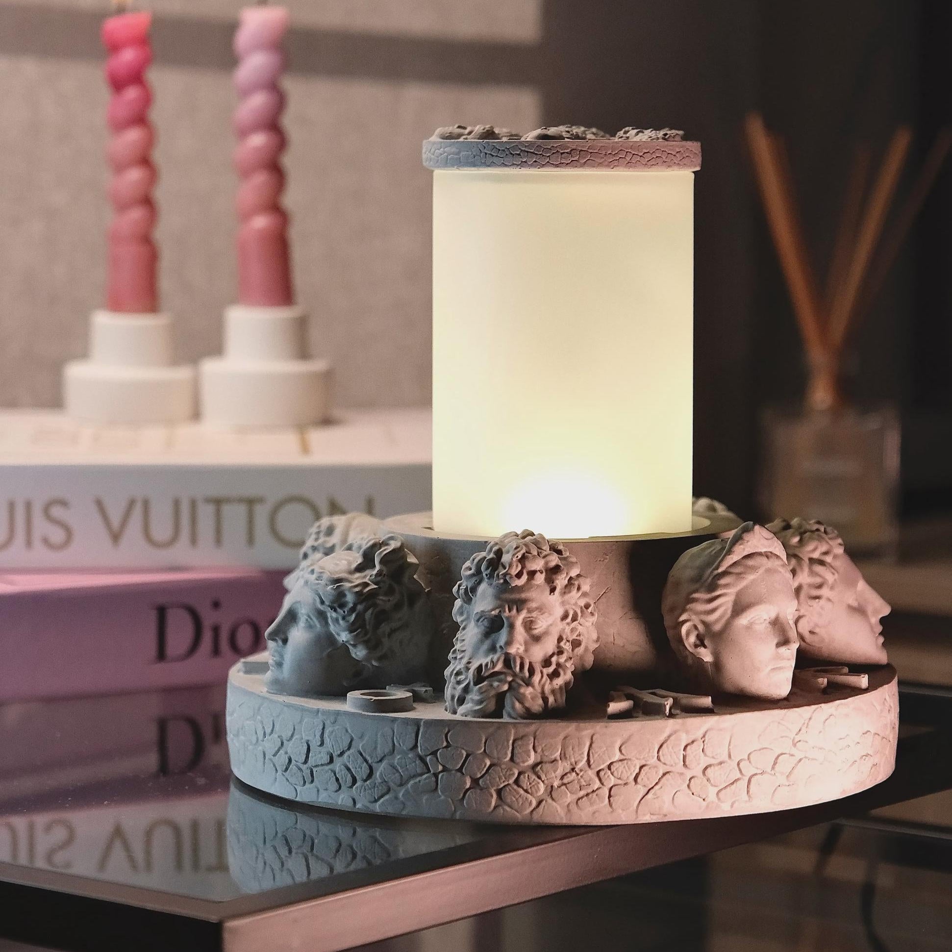 Seven Greek Gods Concrete Table Lamp — image 3