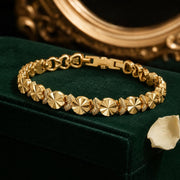Floral Gold Link Bracelet — image 8