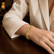 Floral Gold Link Bracelet — image 4