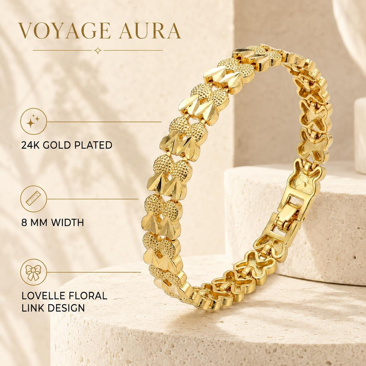 Pineapple Heart Gold Bracelet — image 2