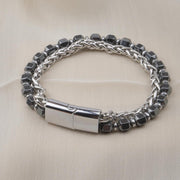 Hematite & Silver Chain Bracelet — image 6