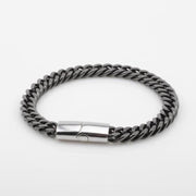 Men’s Cuban Chain Bracelet – Black or Silver — image 1