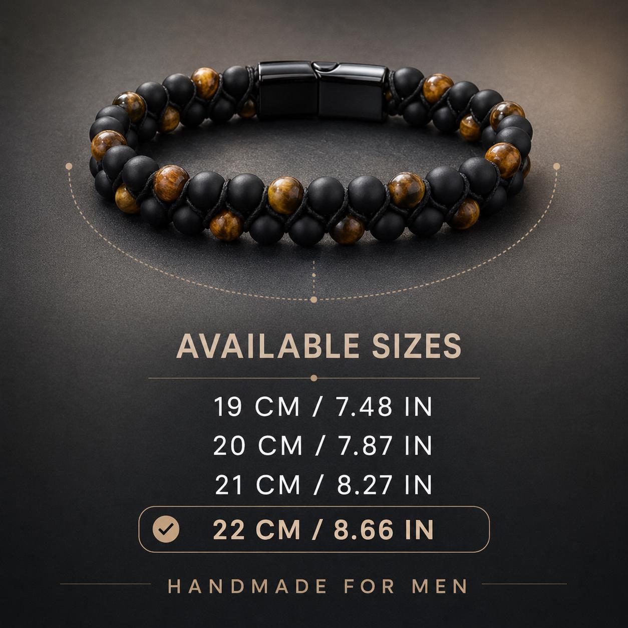 Tiger Eye & Onyx Cord Bracelet — image 6