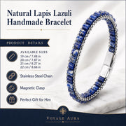 Lapis Lazuli Leather Bracelet — image 4
