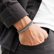 Gemstone Silver Chain Bracelet for Men — image 3