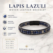 Lapis Lazuli Men’s Bracelet – Silver Chain — image 4