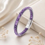 Amethyst Chain Bracelet – Purple Stone — image 10