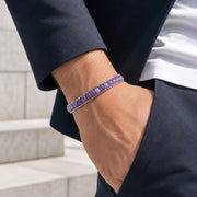 Amethyst Chain Bracelet – Purple Stone — image 3