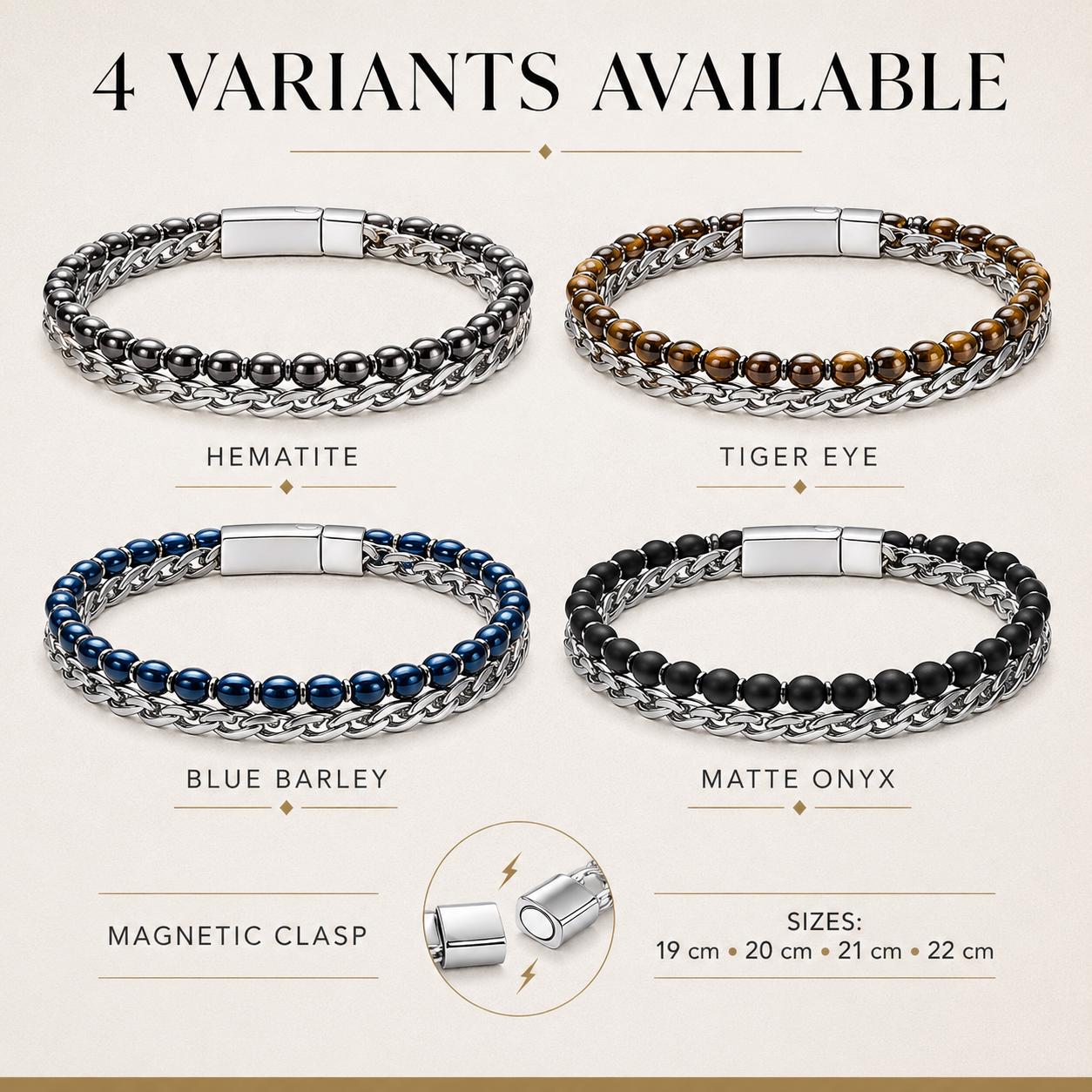 Men’s Gemstone Chain Bracelet — image 3