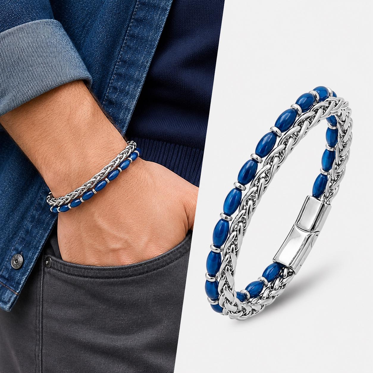 Men’s Gemstone Chain Bracelet — image 10