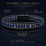 Lapis Lazuli Leather Bracelet — image 4