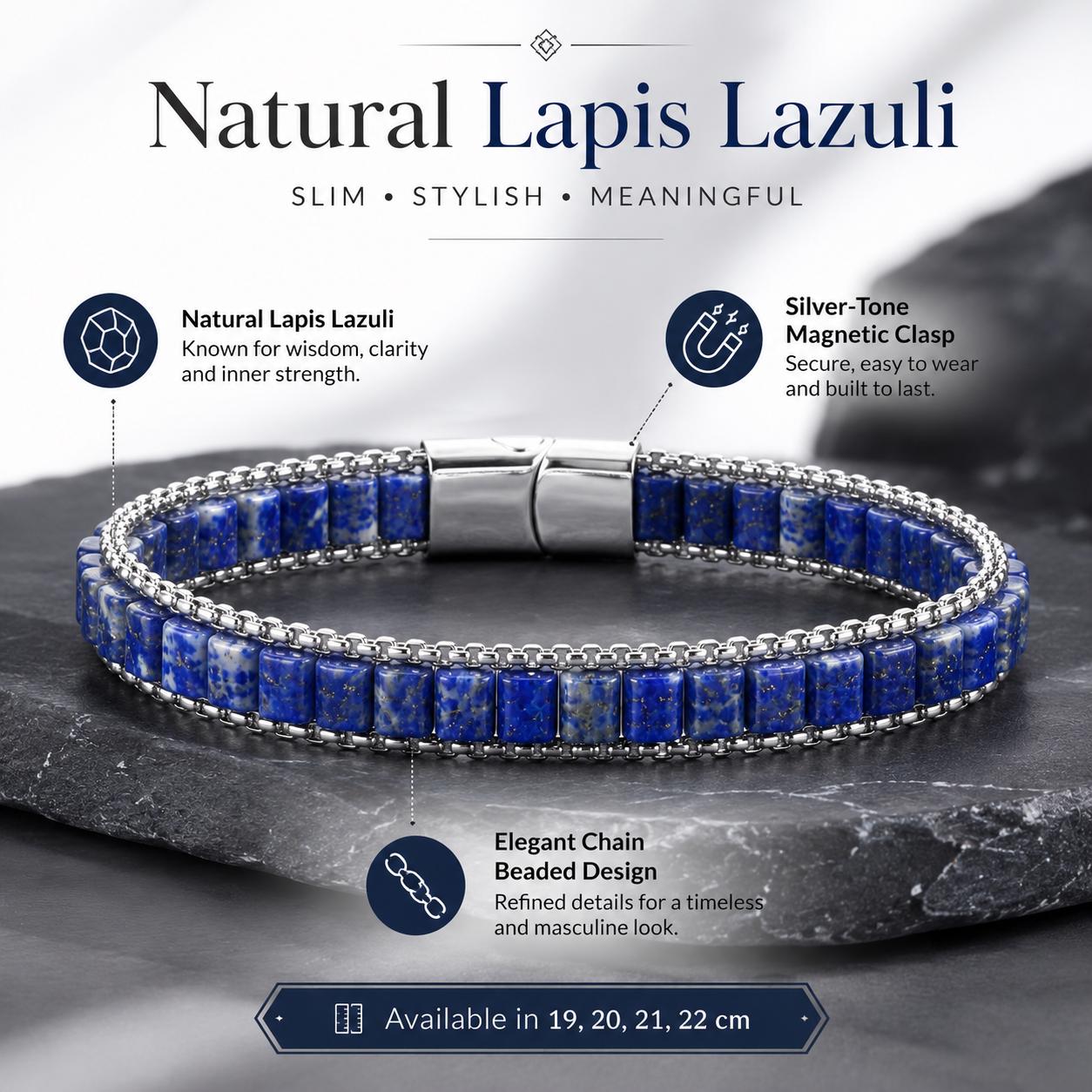 Lapis Lazuli Chain Bracelet — image 4
