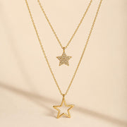 Layered Starfish & Star Gold Necklace — image 7