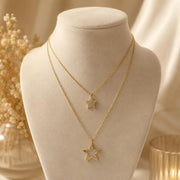 Layered Starfish & Star Gold Necklace — image 10