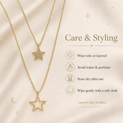 Layered Starfish & Star Gold Necklace — image 6