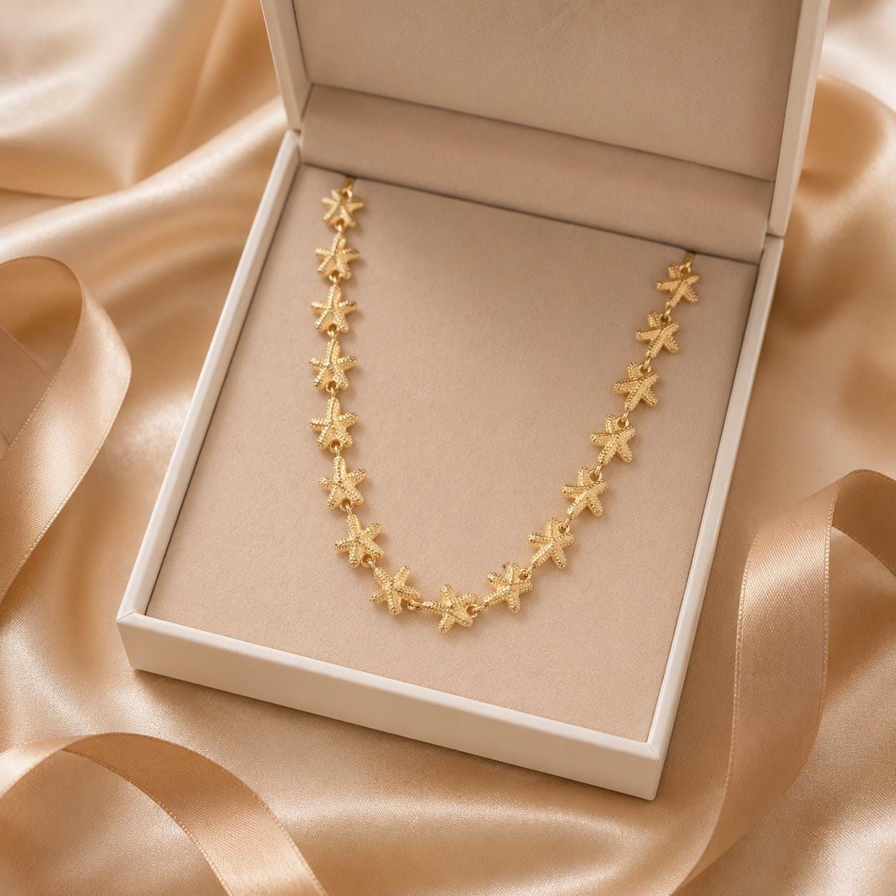 Starfish Link Gold Necklace — image 10
