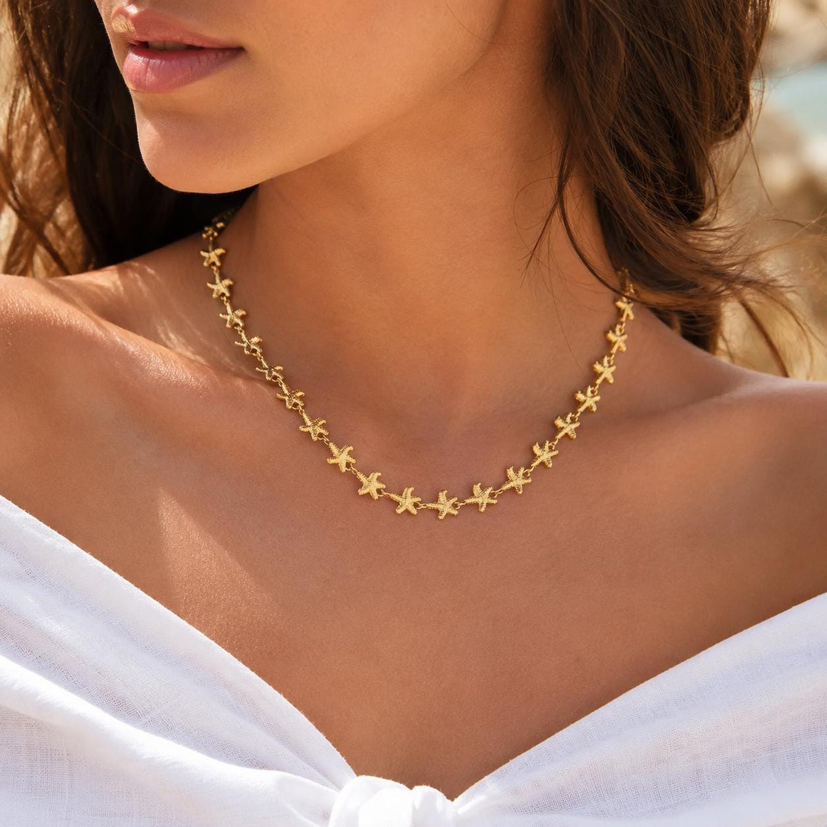 Starfish Link Gold Necklace — image 1