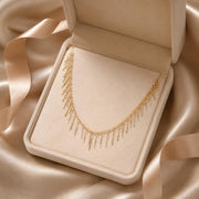 Gold Tassel Necklace – Minimalist Chain — image 10