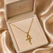 Ankh Snake Gold Pendant Necklace — image 10