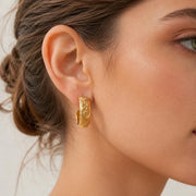 Celestial Sun & Moon Gold Hoop Earrings — image 4