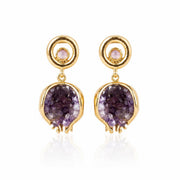 Pomegranate Purple Crystal Earrings — image 4