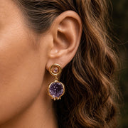 Pomegranate Purple Crystal Earrings — image 1