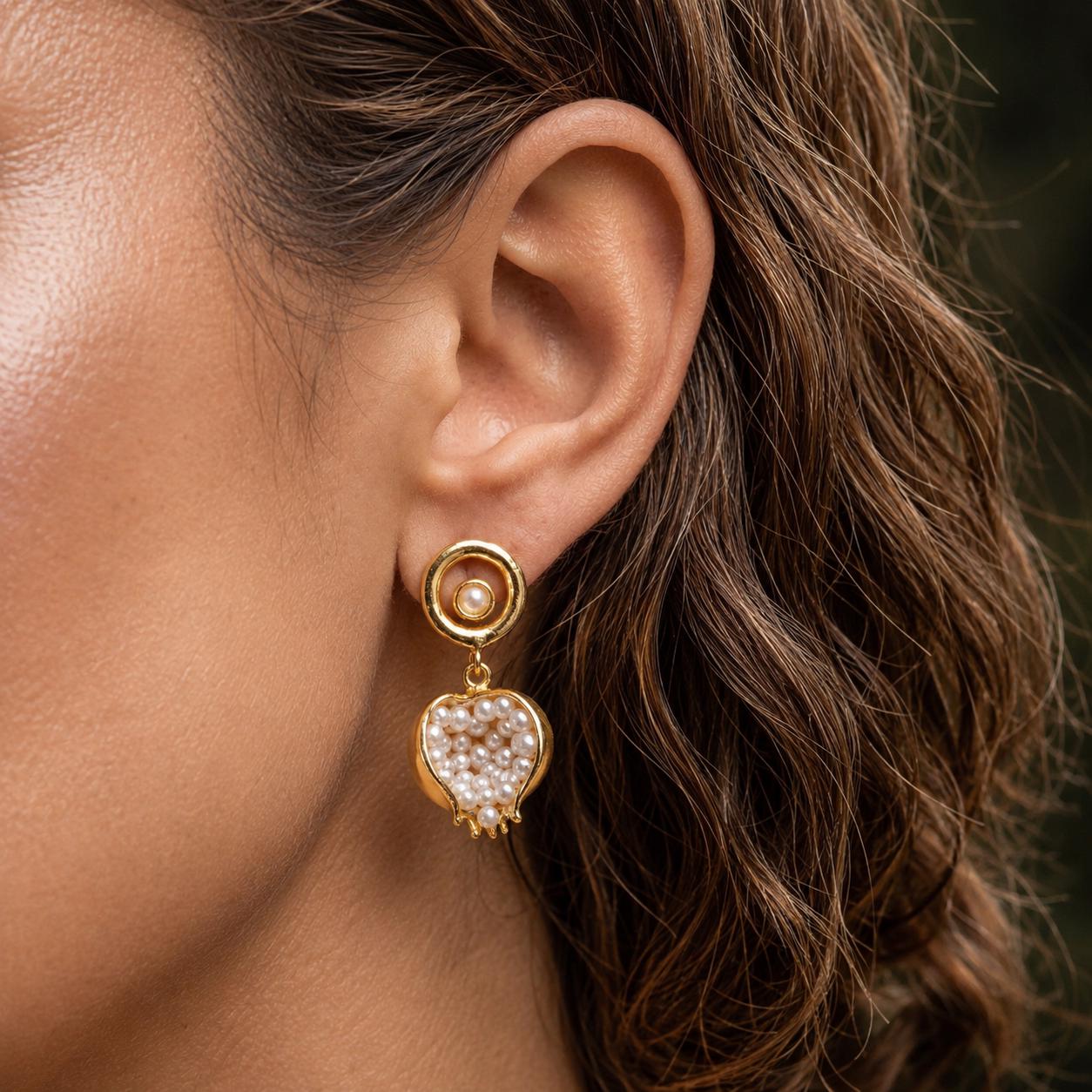 Pomegranate Purple Crystal Earrings — image 3