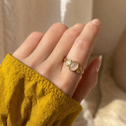 Tiger Eye Oval Stone Gold Ring — image 3