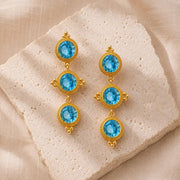 Blue Stone Byzantine Drop Earrings — image 9