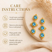 Blue Stone Byzantine Drop Earrings — image 5