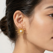 Sunburst Freshwater Pearl Earrings — image 8