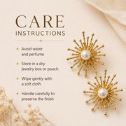 Sunburst Freshwater Pearl Earrings — image 4