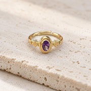 Purple Oval Stone Gold Ring — image 7