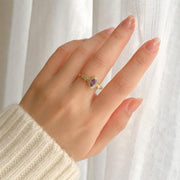 Purple Oval Stone Gold Ring — image 6