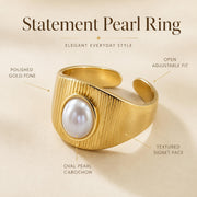 Double Pearl Gold Ring — image 3