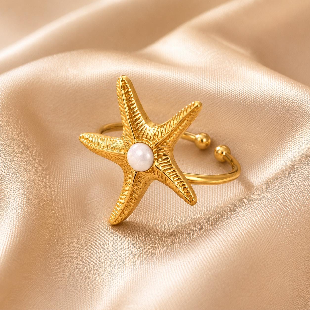 Starfish Pearl Gold Ring — image 7