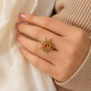Coral Sun Gold Ring — image 8