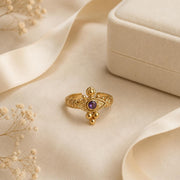 Purple Stone Byzantine Eye Gold Ring — image 10