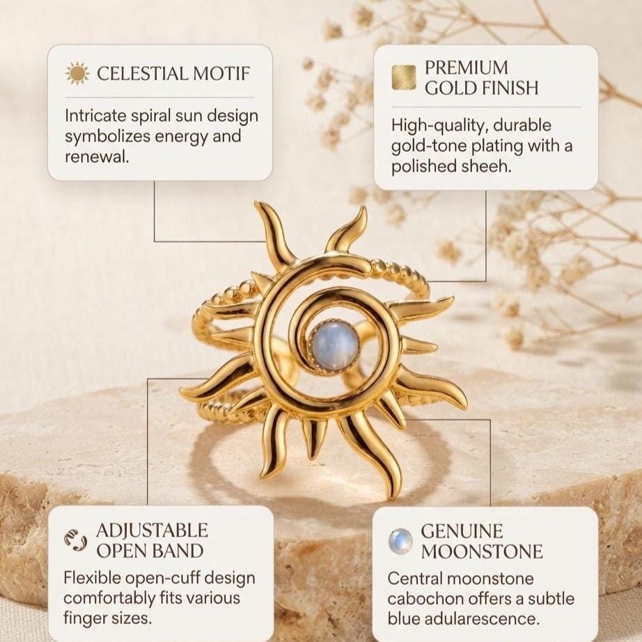 Sun Gold Statement Ring — image 2