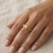 Purple Stone Gold Statement Ring — image 9