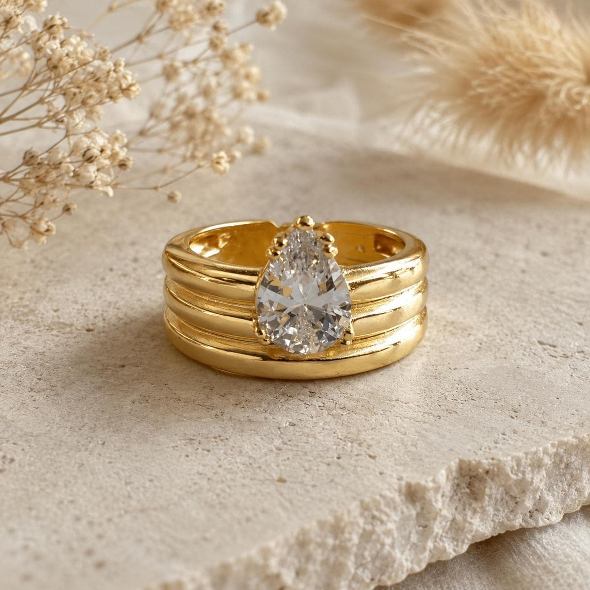 Marquise Stone Gold Ring — image 1