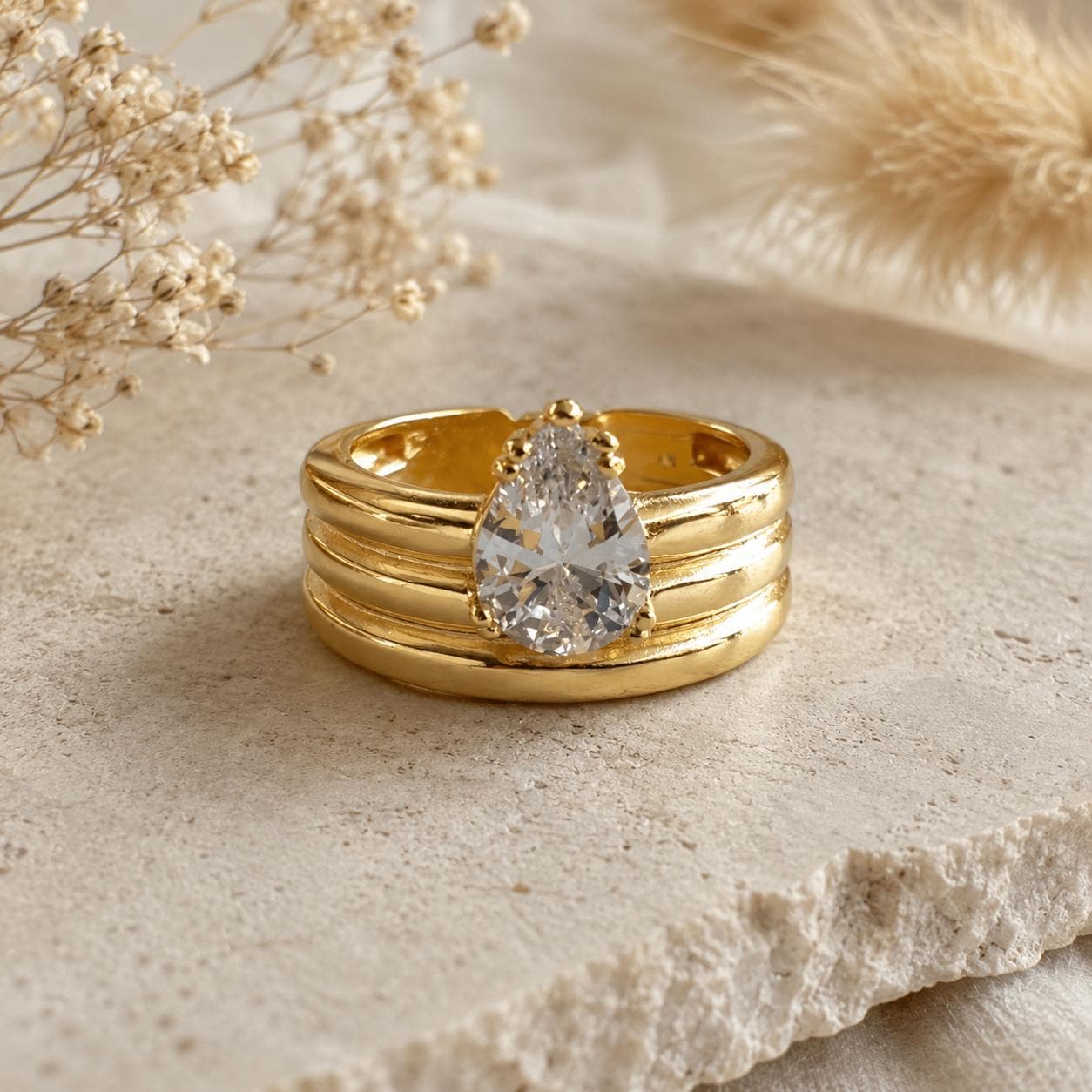 Marquise Stone Gold Ring — image 1