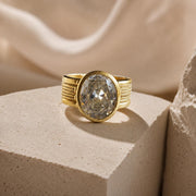 Baguette Stone Gold Statement Ring — image 3