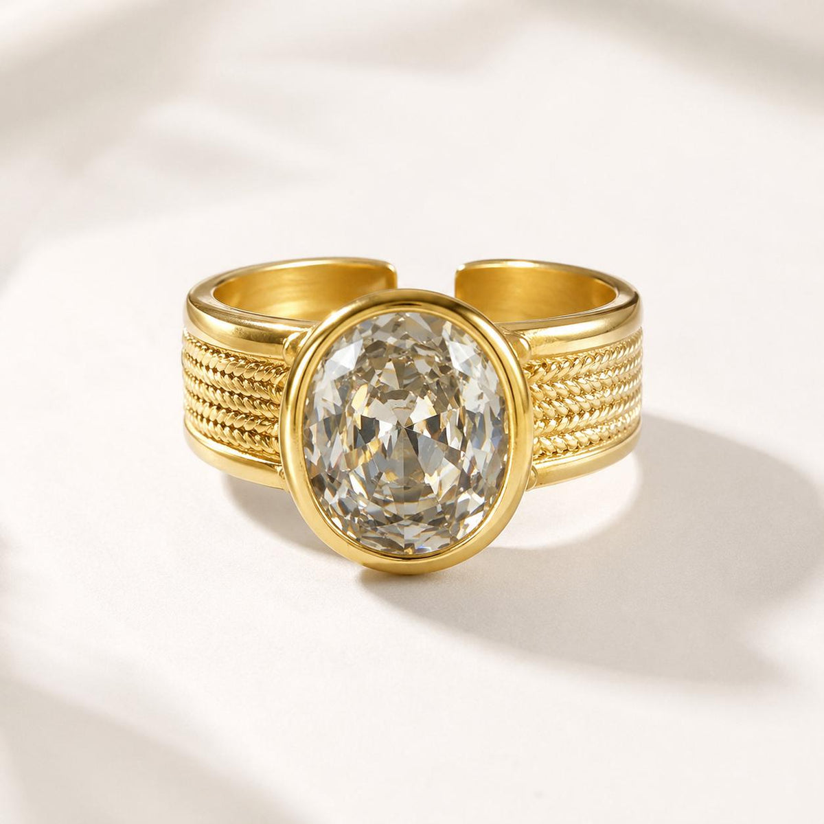Baguette Stone Gold Statement Ring — image 8