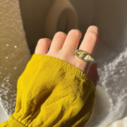 Textured Gold Statement Ring — image 4