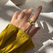 Textured Gold Statement Ring — image 5