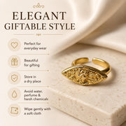 Textured Gold Statement Ring — image 2