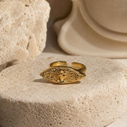 Textured Gold Statement Ring — image 10