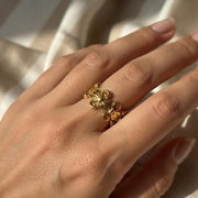 Floral Pattern Gold Ring — image 1