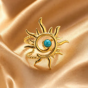 Turquoise Sun Gold Ring — image 7
